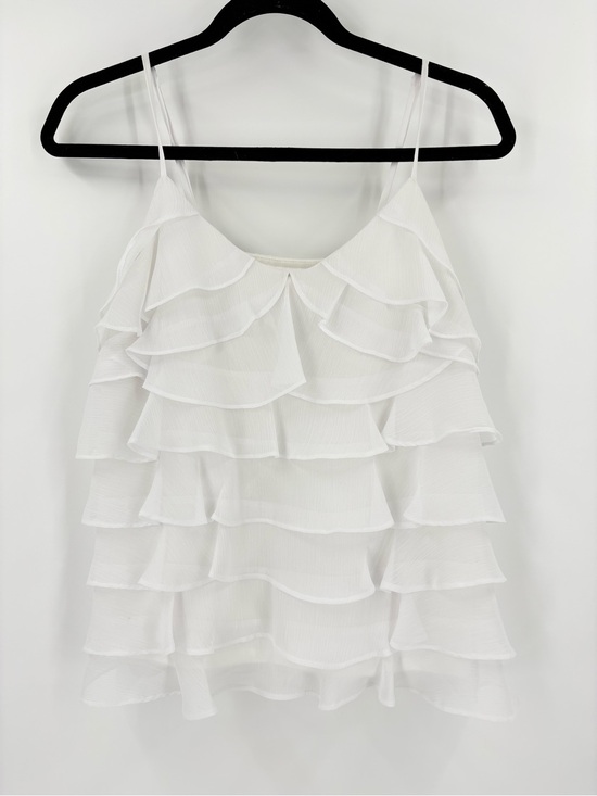 Tops - Candies Y2K White Tiered Ruffle Cami Tank NWOT Party Date Coquette Top Large
